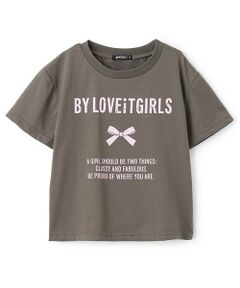 by LOVEiT / バイ ラビット Tシャツ | 【接触冷感】ロゴリボンプリントTシャツ
