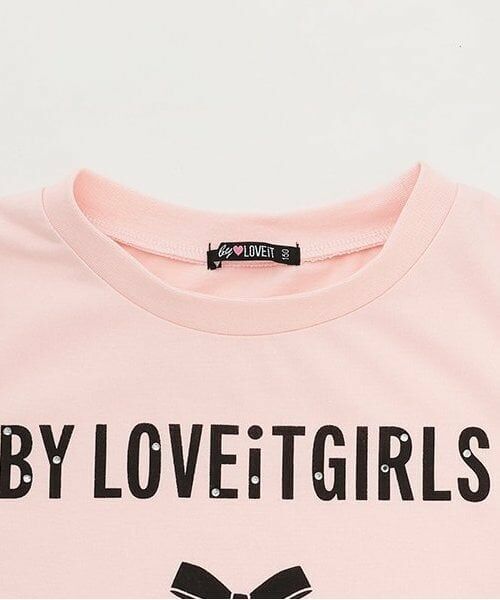 by LOVEiT / バイ ラビット Tシャツ | 【接触冷感】ロゴリボンプリントTシャツ | 詳細2