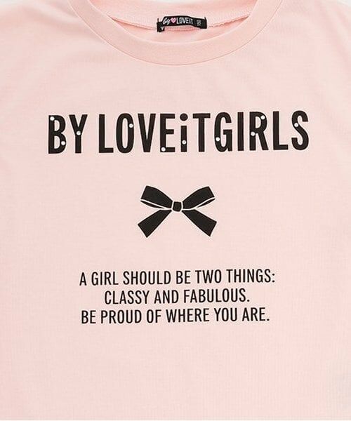 by LOVEiT / バイ ラビット Tシャツ | 【接触冷感】ロゴリボンプリントTシャツ | 詳細3