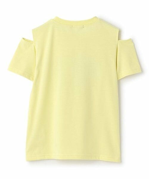 by LOVEiT / バイ ラビット Tシャツ | 【接触冷感】肩開きテキストTシャツ | 詳細1