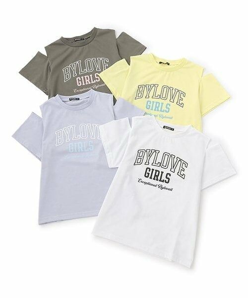 by LOVEiT / バイ ラビット Tシャツ | 【接触冷感】肩開きテキストTシャツ | 詳細7