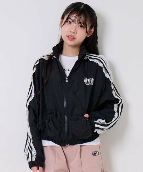 by LOVEiT / バイ ラビット パーカー | レースラインパーカー（黒）