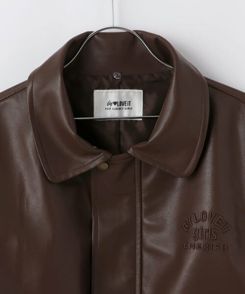 by LOVEiT / バイ ラビット ブルゾン | 衿ファー合成皮革ジャケット | 詳細10