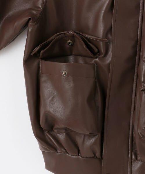 by LOVEiT / バイ ラビット ブルゾン | 衿ファー合成皮革ジャケット | 詳細13