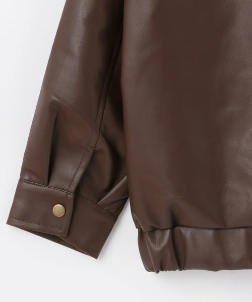 by LOVEiT / バイ ラビット ブルゾン | 衿ファー合成皮革ジャケット | 詳細14