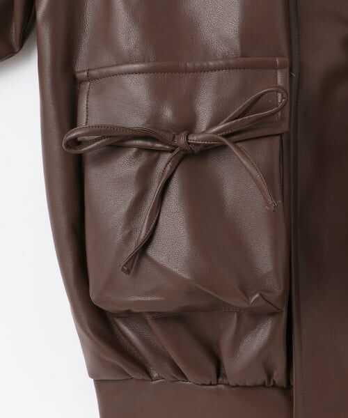 by LOVEiT / バイ ラビット ブルゾン | 衿ファー合成皮革ジャケット | 詳細15