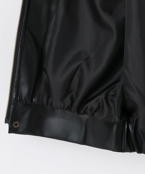 by LOVEiT / バイ ラビット ブルゾン | 衿ファー合成皮革ジャケット | 詳細16