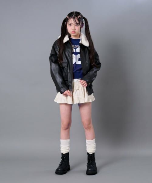 by LOVEiT / バイ ラビット ブルゾン | 衿ファー合成皮革ジャケット | 詳細2