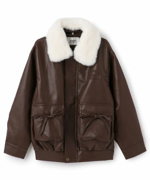 by LOVEiT / バイ ラビット ブルゾン | 衿ファー合成皮革ジャケット | 詳細7