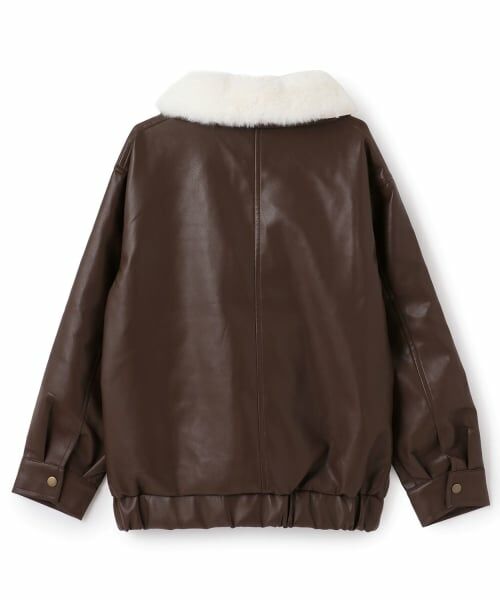 by LOVEiT / バイ ラビット ブルゾン | 衿ファー合成皮革ジャケット | 詳細8