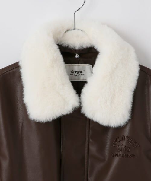 by LOVEiT / バイ ラビット ブルゾン | 衿ファー合成皮革ジャケット | 詳細9