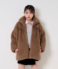 by LOVEiT / バイ ラビット ブルゾン | リボンポイントファーブルゾン