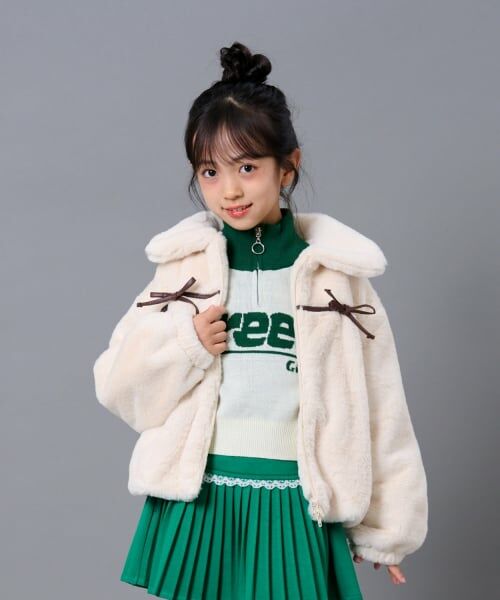 by LOVEiT / バイ ラビット ブルゾン | リボンファーブルゾン（ベージュ）