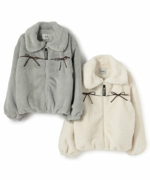 by LOVEiT / バイ ラビット ブルゾン | リボンファーブルゾン | 詳細3