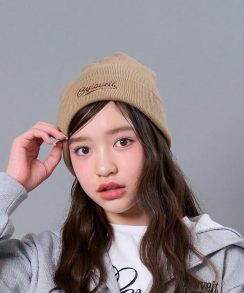 by LOVEiT / バイ ラビット ニットキャップ | ロゴビーニー（ベージュ）