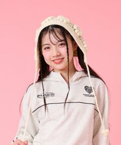 by LOVEiT / バイ ラビット ニットキャップ | フラワーバブーシュカ