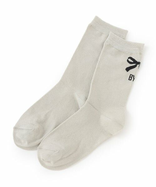 by LOVEiT / バイ ラビット ソックス | ラメクルーソックス（ベージュ）