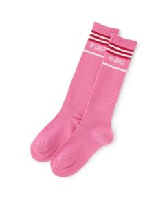 by LOVEiT / バイ ラビット ソックス | ラメボーダーハイソックス
