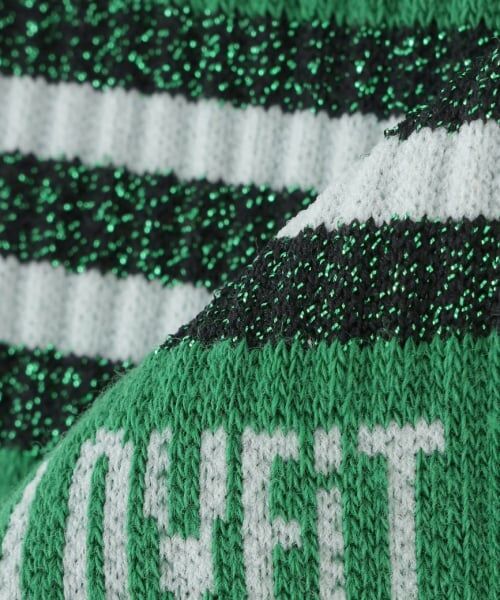 by LOVEiT / バイ ラビット ソックス | ラメボーダーハイソックス | 詳細3