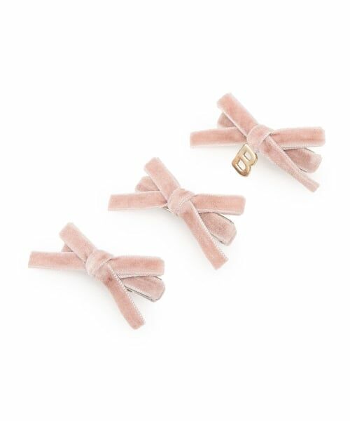 by LOVEiT / バイ ラビット ヘアピン | ベルベットリボンクリップ（ピンク）