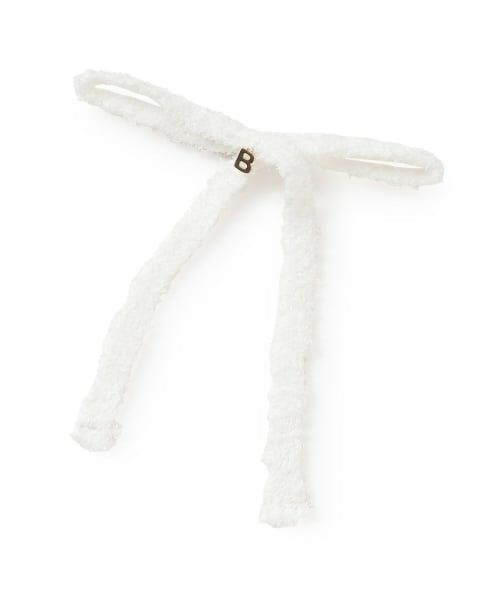 by LOVEiT / バイ ラビット ヘアピン | ニットリボンポニー（オフ ホワイト）