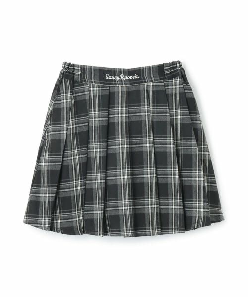 by LOVEiT / バイ ラビット ミニ・ひざ丈スカート | チェックプリーツスカート（黒）