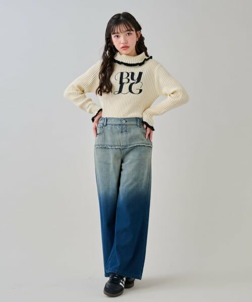 by LOVEiT / バイ ラビット その他パンツ | 切り替えルーズデニムパンツ | 詳細1