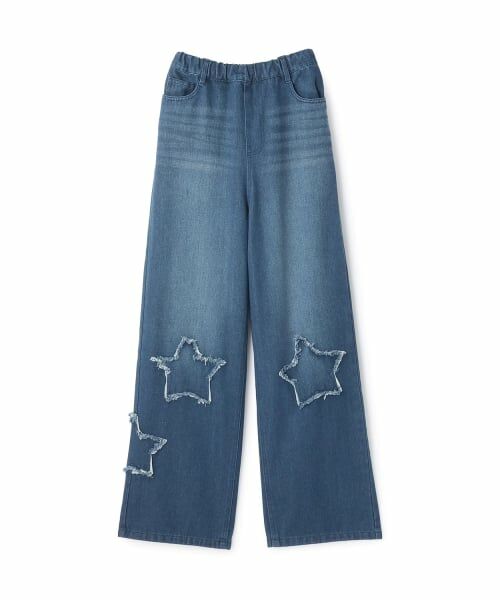 by LOVEiT / バイ ラビット その他パンツ | スターパッチデニムパンツ(ブルー)