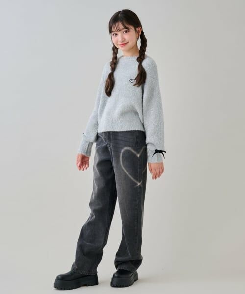 by LOVEiT / バイ ラビット その他パンツ | ハート抜染デニムパンツ | 詳細2