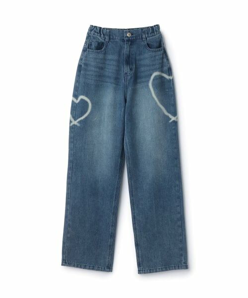 by LOVEiT / バイ ラビット その他パンツ | ハート抜染デニムパンツ | 詳細5