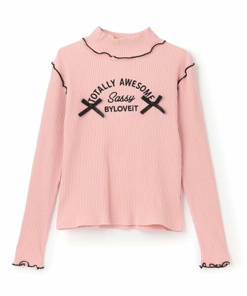 by LOVEiT / バイ ラビット Tシャツ | メロウフリルTシャツ(ピンク)