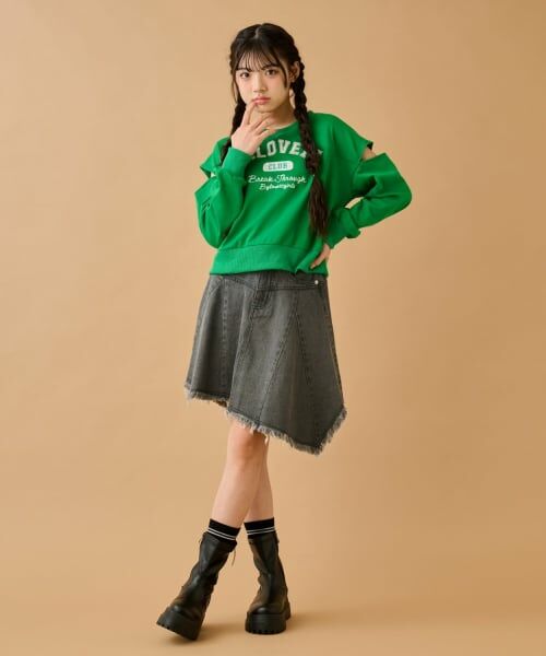 by LOVEiT / バイ ラビット スウェット | 肩スリットプルオーバー | 詳細3