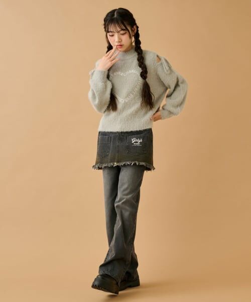 by LOVEiT / バイ ラビット ニット・セーター | 肩スリットモヘアーニット | 詳細2