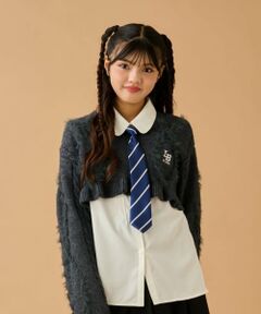 by LOVEiT / バイ ラビット ニット・セーター | タイつきシャツクロップドニットセット