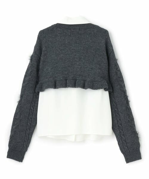 by LOVEiT / バイ ラビット ニット・セーター | タイつきシャツクロップドニットセット | 詳細7