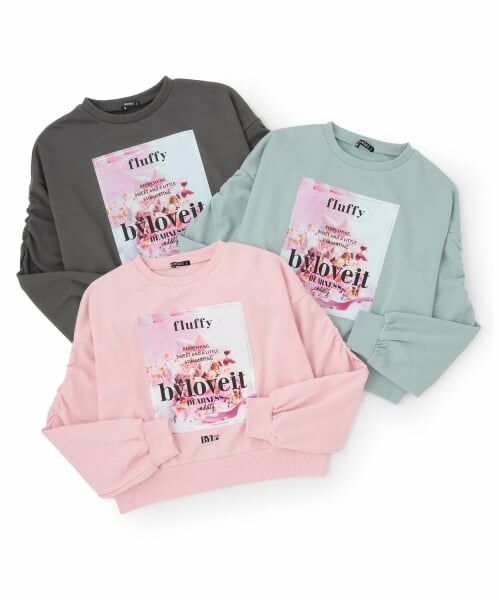 by LOVEiT / バイ ラビット スウェット | 袖シャーリングケーキプリントプルオーバー | 詳細7