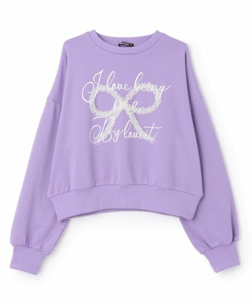 by LOVEiT / バイ ラビット スウェット | チュールリボンプルオーバー（パープル）