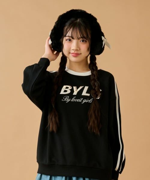 by LOVEiT / バイ ラビット Tシャツ | メタルプリントロンT（黒）