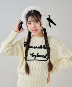 by LOVEiT / バイ ラビット ニット・セーター | ケーブルコード刺しゅうニット