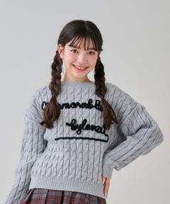 by LOVEiT / バイ ラビット ニット・セーター | ケーブルコード刺しゅうニット