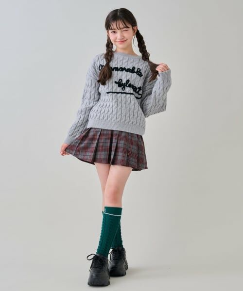 by LOVEiT / バイ ラビット ニット・セーター | ケーブルコード刺しゅうニット | 詳細2