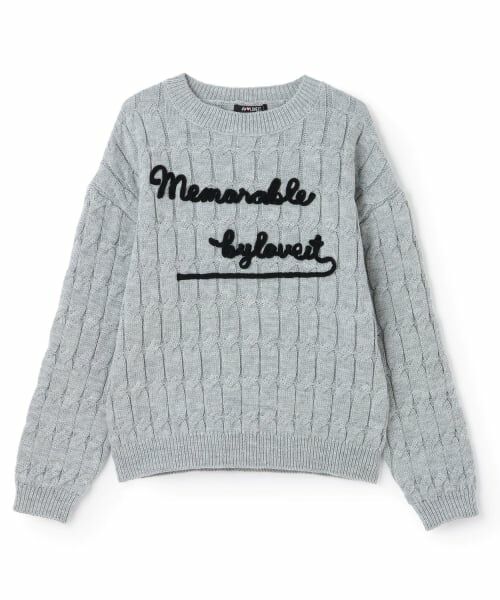 by LOVEiT / バイ ラビット ニット・セーター | ケーブルコード刺しゅうニット | 詳細5