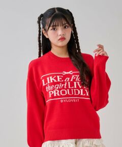 by LOVEiT / バイ ラビット ニット・セーター | パネルロゴニット