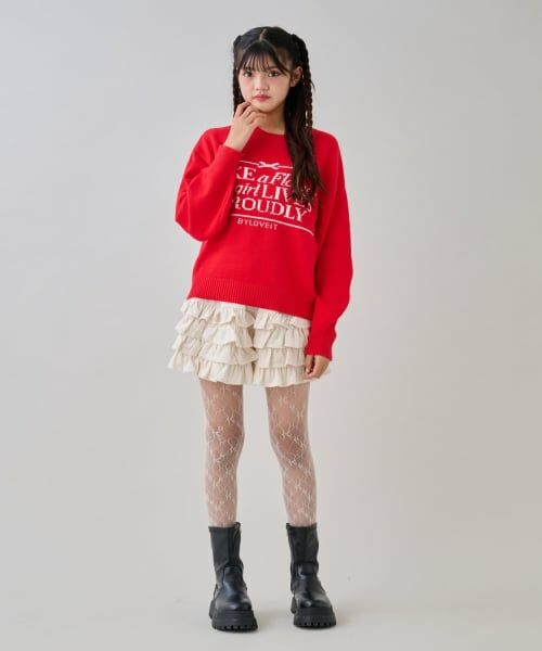 by LOVEiT / バイ ラビット ニット・セーター | パネルロゴニット | 詳細1
