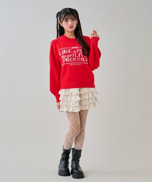 by LOVEiT / バイ ラビット ニット・セーター | パネルロゴニット | 詳細2