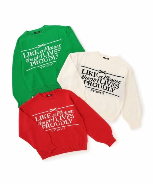 by LOVEiT / バイ ラビット ニット・セーター | パネルロゴニット | 詳細5