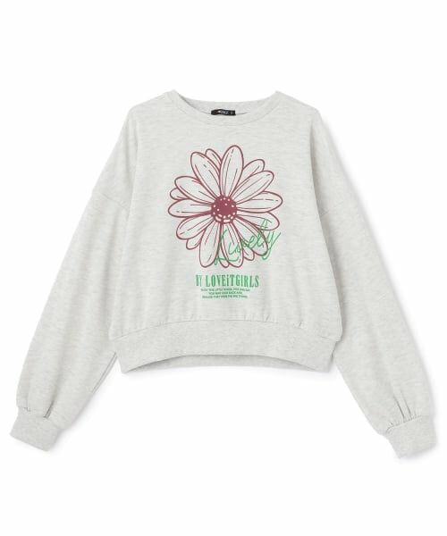 by LOVEiT / バイ ラビット スウェット | フラワーフロッキープルオーバー | 詳細5