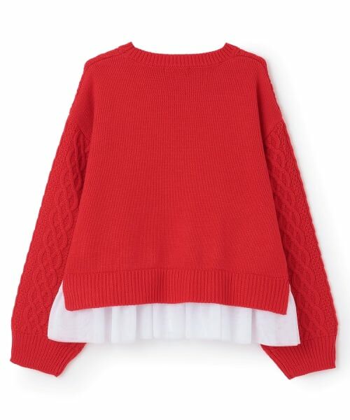 by LOVEiT / バイ ラビット ニット・セーター | チュールつきケーブルニット | 詳細4