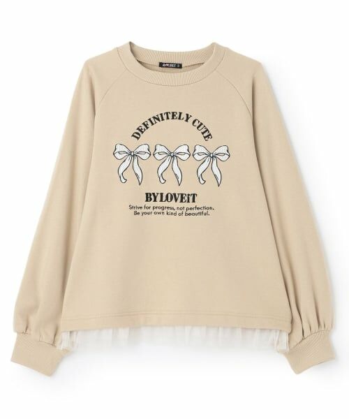 by LOVEiT / バイ ラビット スウェット | リボントレーナー（ベージュ）