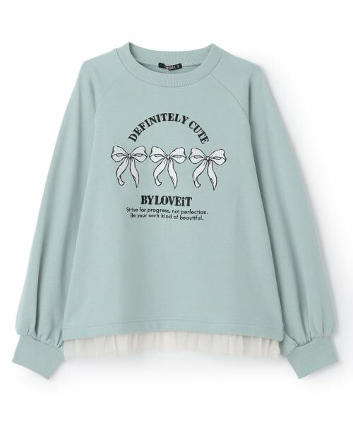 by LOVEiT / バイ ラビット スウェット | リボントレーナー（ブルー グレー）